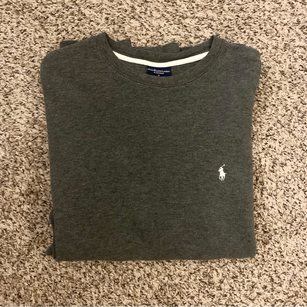 Polo Long Sleeve Crew Waffle Knit